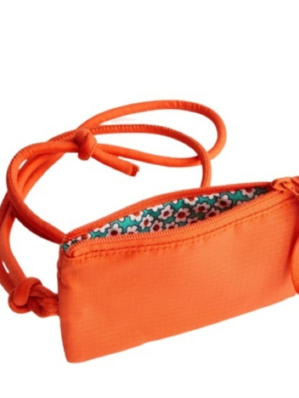 Vera Bradley Orange Zip Card Pouch Lanyard